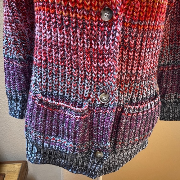 NEW! 525 America Born in Brklyn Rainbow Marled Cardigan Sweater Size XS NWT! - Picture 11 of 16